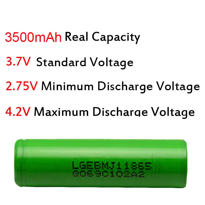 10 шт. 18650 3500mAh 3,7 v 10A батарея питания для LG MJ1 перезаряжаемые литиевые батареи