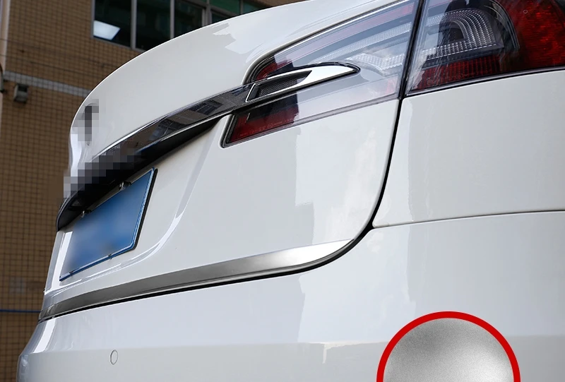 Для моделей TESLA модель S 2014-2018 матовый задний багажник отделка багажника Молдинг