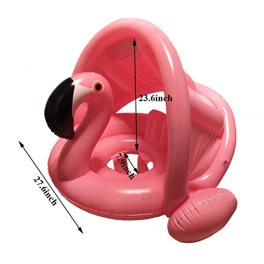 Надувное плавательное кольцо с фламинго детское плавающее для бассейна надувной