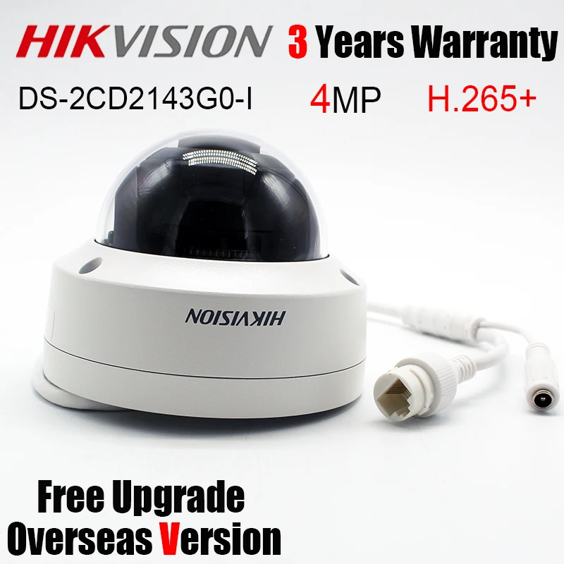 HIkvision DS 2CD2143G0 I 4 МП ИК Фиксированная купольная сетевая камера POE H.265 + слот для SD