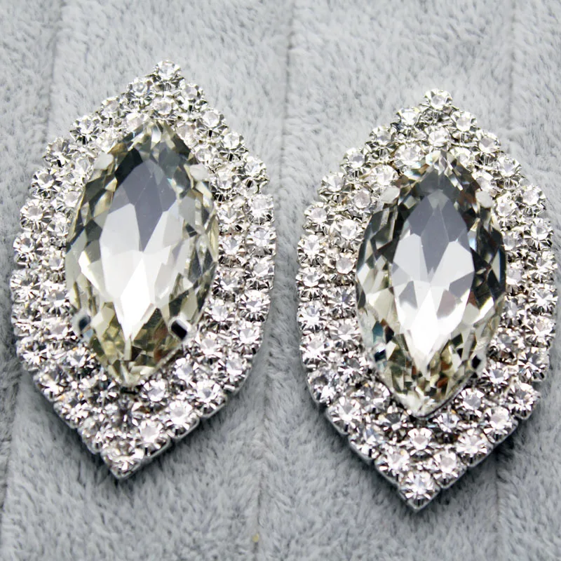 2 шт. стразы с 4 отверстиями 30 х50 мм|rhinestone green|glass weddingrhinestone harness |