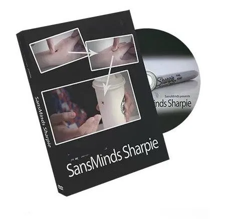 Бесплатная доставка SansMinds Sharpie (мерцающий + DVD) Волшебные трюки улица огонь крупным