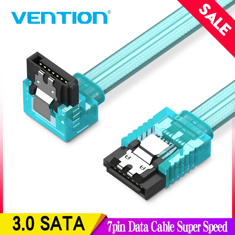 

Vention Sata 3.0 7pin Data Cable Super Speed SSD HDD Sata III Right Angle Hard Disk Drive for ASUS Gigabyte MSI Motherboard 0.5m