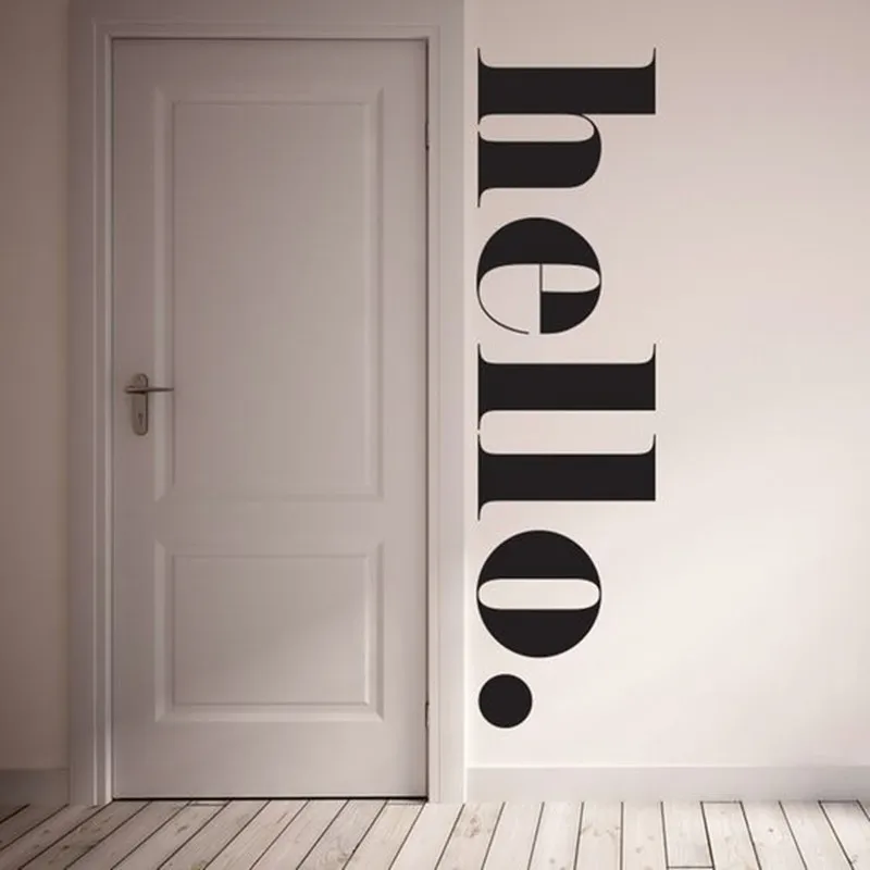 Hello Home семейная Цитата Наклейка на стену декорация дверь наклейка Украшение DIY
