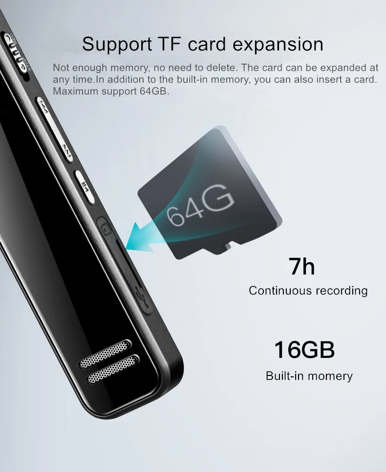 Aigo R6699 Профессиональный цифровой мини Аудио Диктофон Голосовой активации диктофон Скрытая Запись шумоподавление MP3 плеер