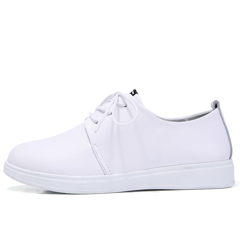 LEMAI/Новинка 2018 года кожаная женская обувь повседневная для женщин на плоской