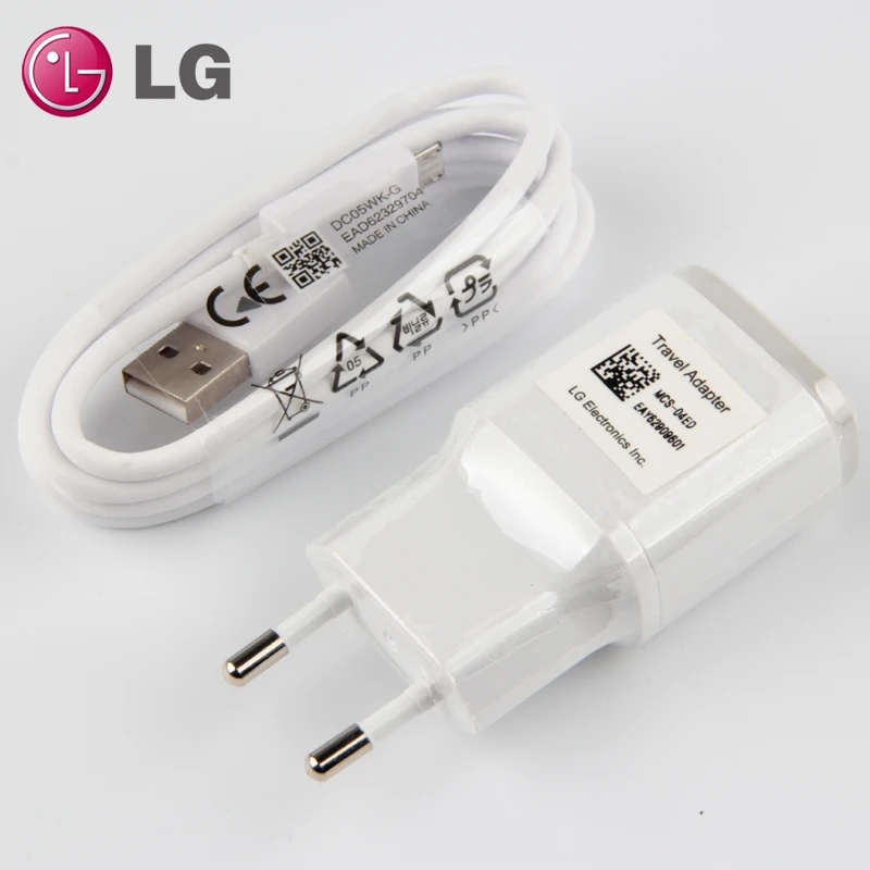 Оригинальное настенное зарядное устройство LG G3 с кабелем Micro USB, дорожное зарядное устройство для LG G3 F460 D855 G2 F260 Nexus 5 E980 1.8A EU LG зарядное устройство