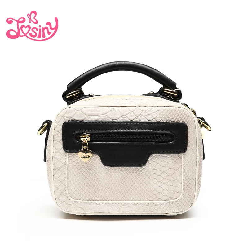 JOSINY 2016 Women Mini Handbag PU Leather Shoulder Bag Crocodile Pattern Veins Brand Black Tote Tassel Messenger Bags For | Багаж и сумки