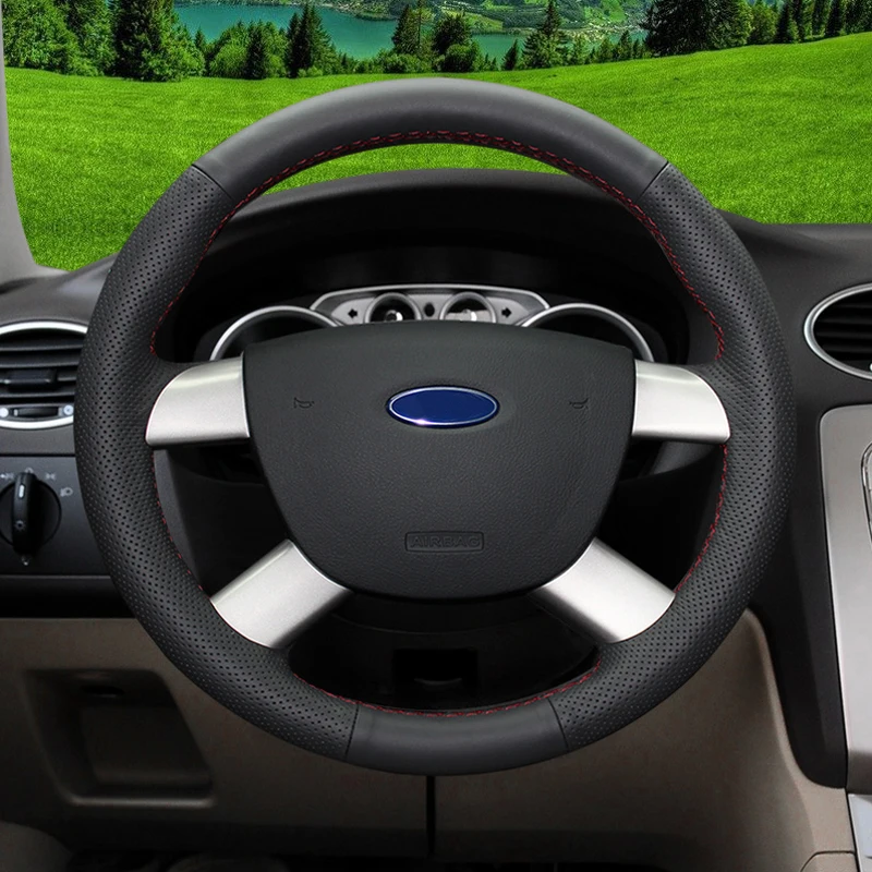 4 шт. декоративные наклейки на руль из нержавеющей стали для Ford Focus 2 MK2 2005 2011