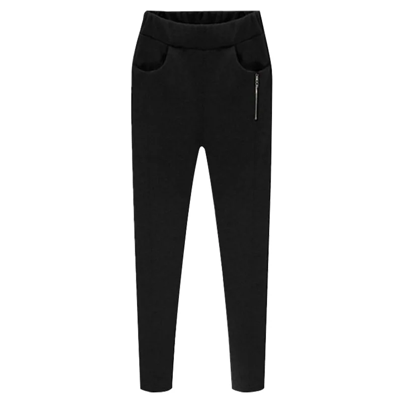 Шаровары женские с завышенной талией на шнурке длинные облегающие фланелевые