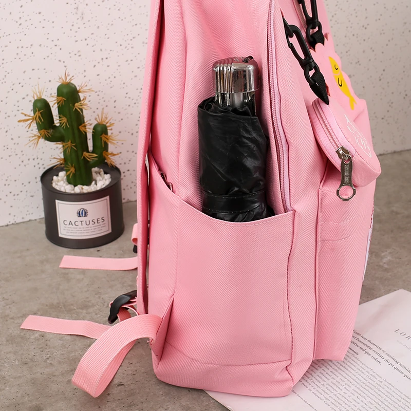 Холщовый комплект из 4 предметов с надписью для женщин дорожный уличный школьный