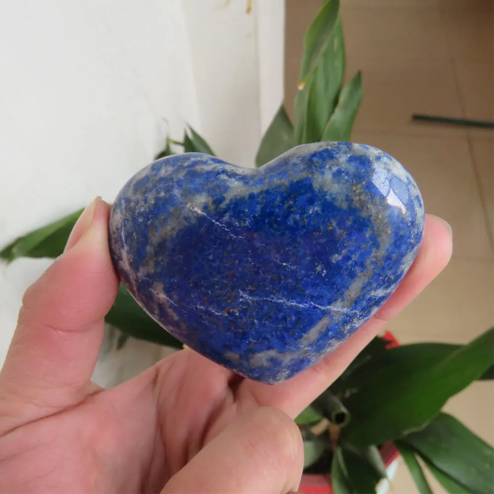117 г Редкий Натуральный лазурит драгоценный камень кристалл сердце полированный