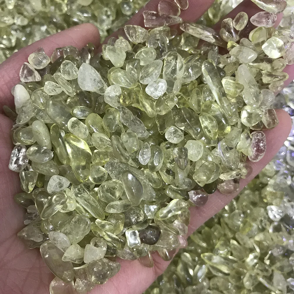 5-7mm Wholesale Price Citrine Yellow Quartz Crystal Tumbled Gravel Stone Fish Tank Garden Healing Home Decor SQ