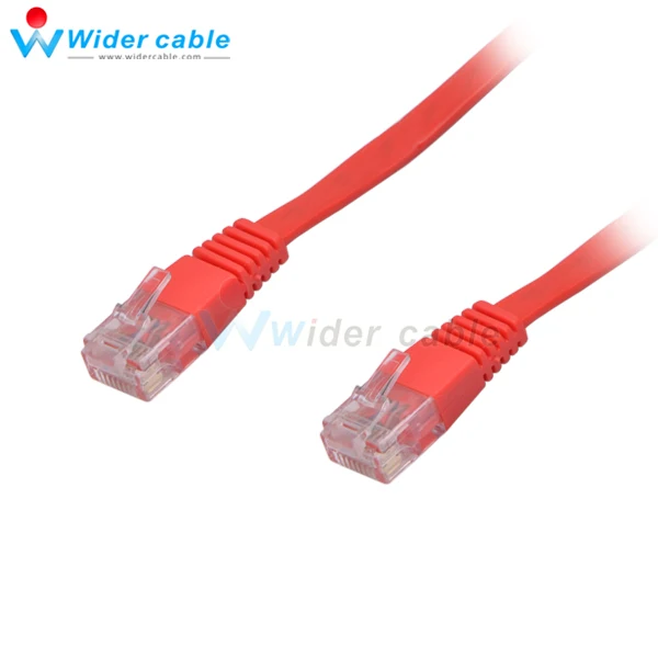Белый плоский компьютерный кабель 30AWG 8P8C RJ45 неизолированный медный патч корд CAT5e