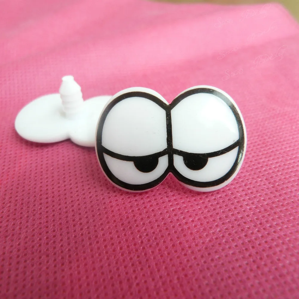 

500pcs/lot 25x35mm new cartoon plastic toy eyes with washer for plush animal doll materials
