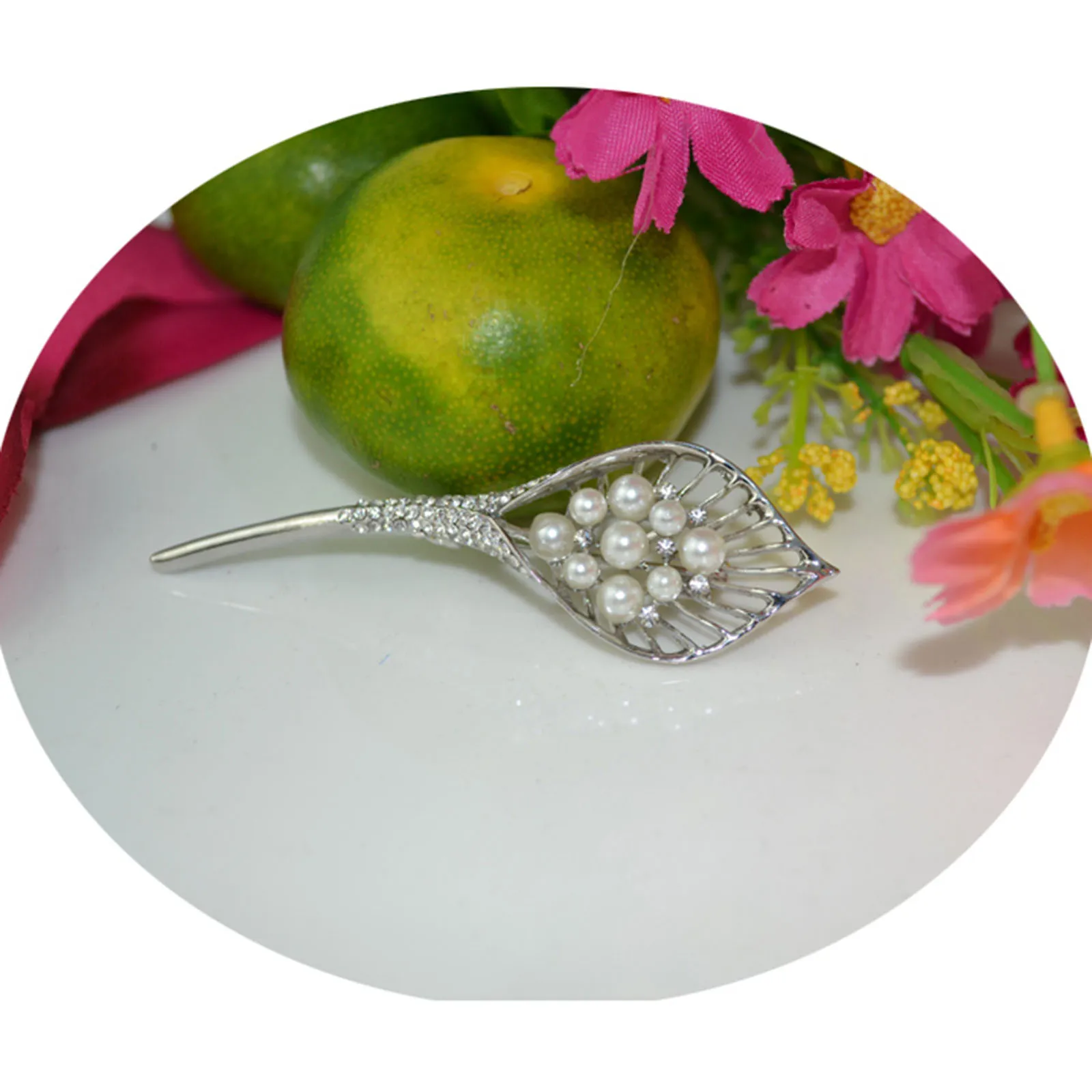 1х Модный женский жемчуг бриллиантовый дизайн роскошная Калла в форме цветка