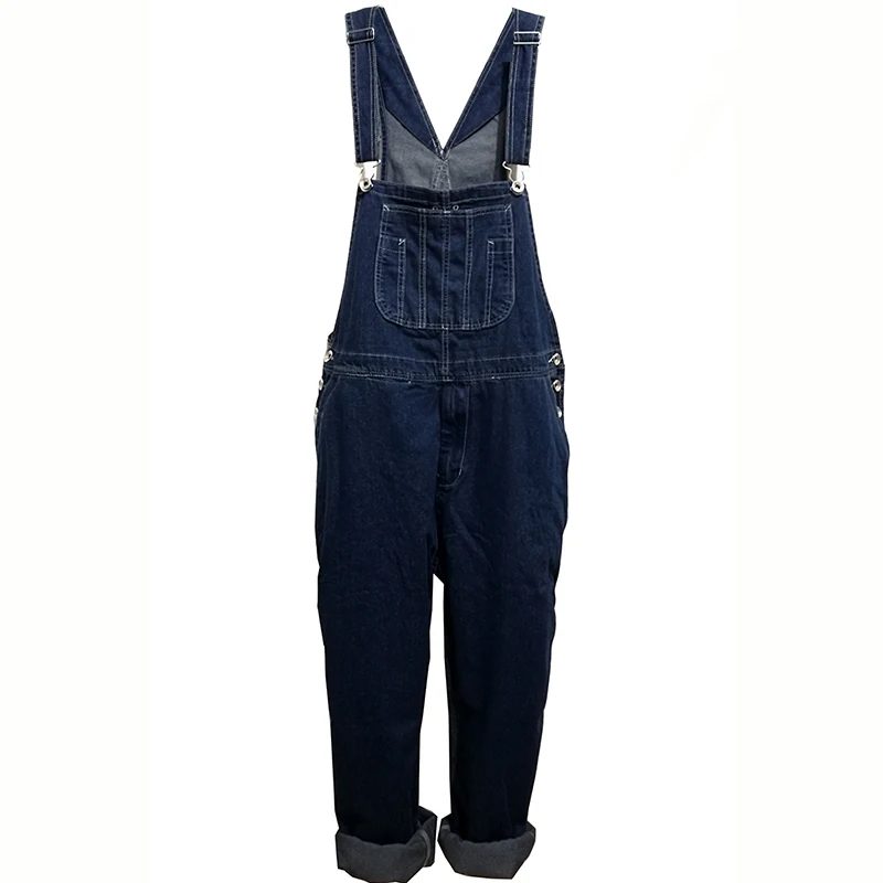 Dark blue Хит, мужские комбинезоны больших размеров 28-44, 46, 48, 50, большие размеры, огромный джинсовый комбинезон, модные спортивные костюмы с карманами - Цвет: Dark blue