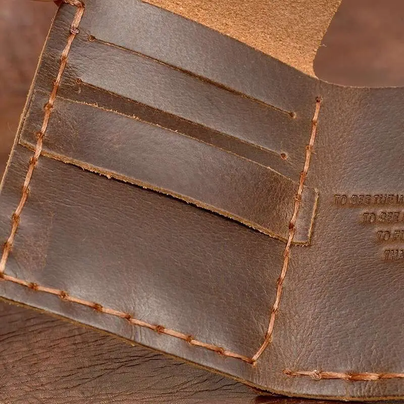 Мужской винтажный кошелек Секретной Жизни Walter Mitty коричневые кожаные кошельки