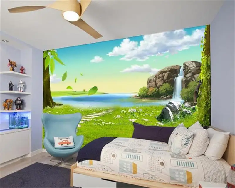 3d обои для комнаты на заказ Фреска нетканые настенные Стикеры свежая трава