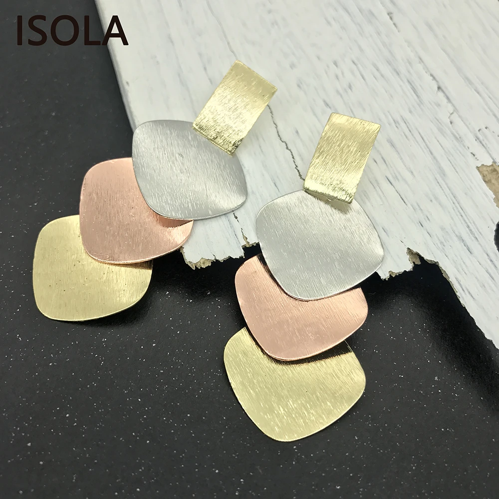 Минималистичные Многослойные многоярусные серьги ISOLA эффектные очаровательные