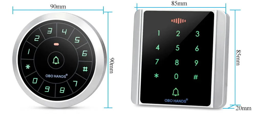 OBO HANDS IP65 Водонепроницаемый Контроллер доступа считыватель 125 кГц RFID Клавиатура Цифровая клавиатура Металл сенсорный WG26/34 копия данных 8000 пользователей