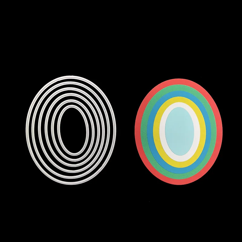 Happymems овальная рамка металлические Вырубные штампы для скрапбукинга