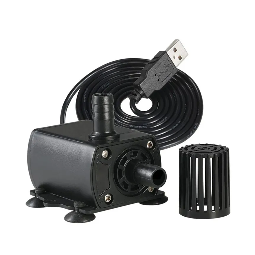 DC5V USB водяной насос Фонтан Водяной насос Бесщеточный Водяной насос для сада пруд Бассейн аквариум пейзаж 0605