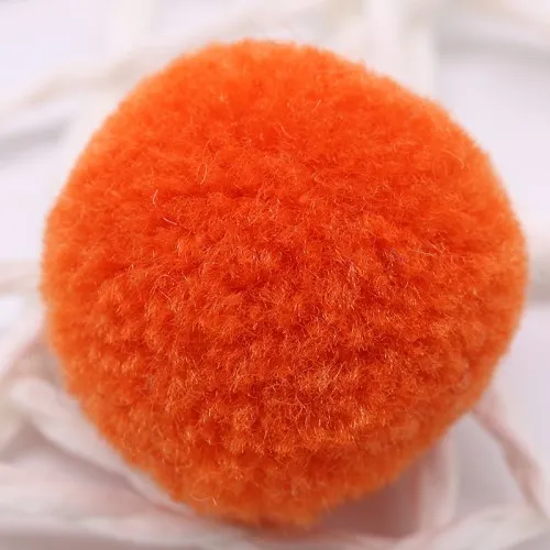 Orange Помпоны 20 мм, разноцветные помпоны из пряжи, Меховые помпоны для рукоделия, мягкие помпоны из полиэстера, свадебные украшения для шитья на ткани, аксессуары 20 шт - Цвет: Orange