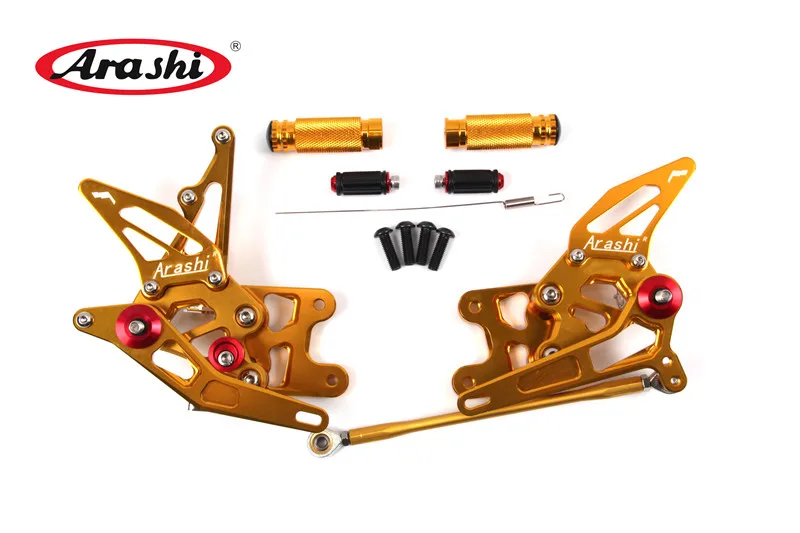 Arashi GSXR 1000 K7 K8 Rider Rearset регулируемые Подножки для SUZUKI GSXR1000 GSX-R 1000 2007 2008 мотоцикла с ЧПУ - Цвет: Золотой