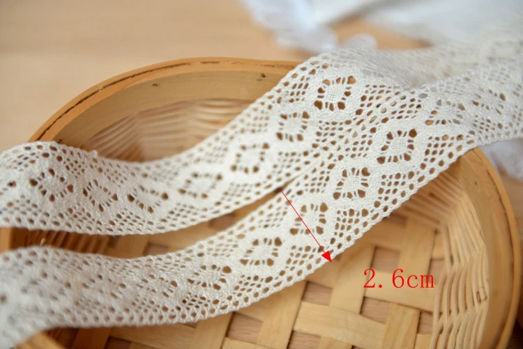 Хлопчатобумажная кружевная ткань аксессуары для одежды ширина 2 6 см|accessories