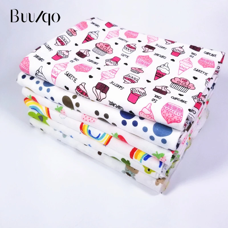 Buulqo 50x40 см напечатанный чесаный 40s хлопок вязание Лоскутная Ткань Сделай Сам шитье uphostery детская одежда хлопок Джерси ткань