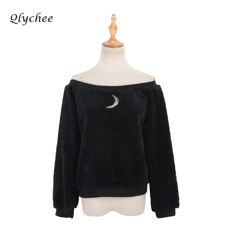 Qlychee Сексуальная Слэш средства ухода за кожей Шеи Moon выдалбливают для женщин
