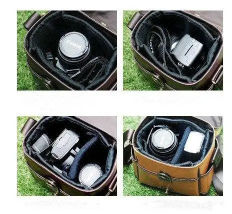 Сумка DV из искусственной кожи для фотосъемки в стиле ретро камеры Canon Nikon Sony Samsung JVC