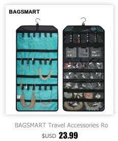 BAGSMART дорожные сумки женская косметичка держатель ювелирных изделий ожерелье браслет ухо чехол для колец сумка ювелирные изделия Упаковка Сумки