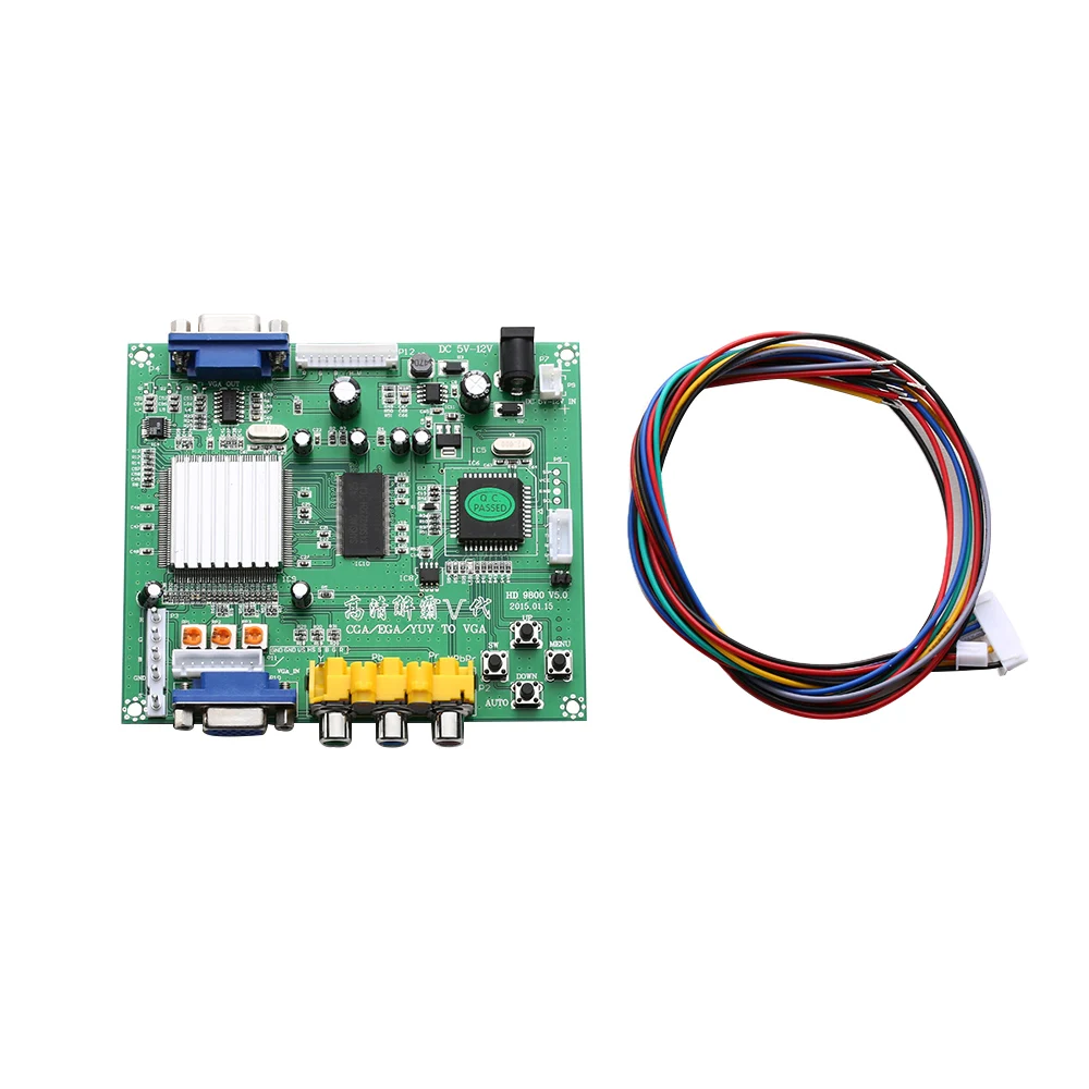 1 шт. RGB CGA EGA YUV К VGA HD видео конвертер доска HD9800 GBS8200