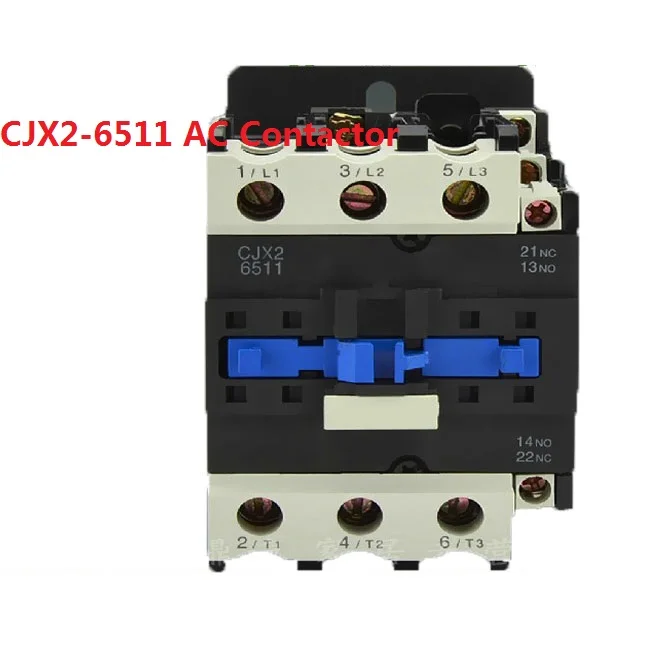 65A контактор переменного тока CJX2 6511 3 фазы полюсный без катушки Напряжение 380V 220V 24V