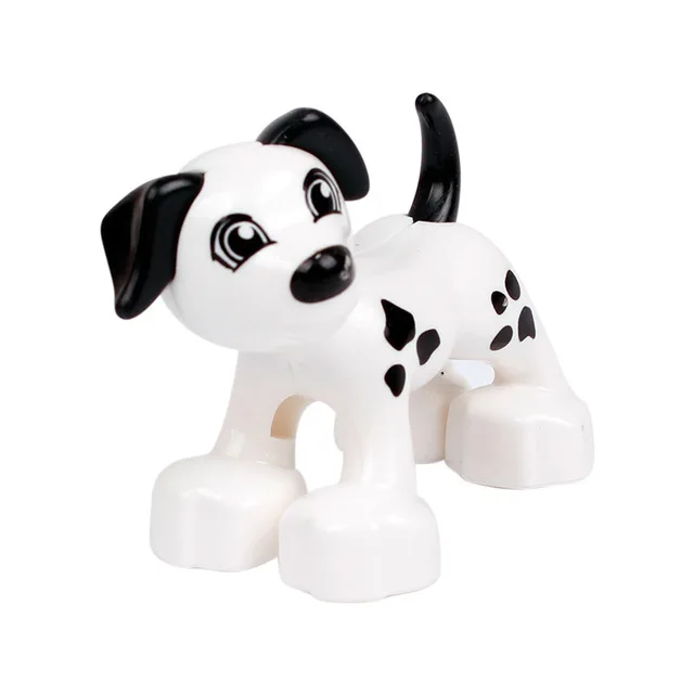 LXF-animal-2 Большой размер DIY Duploe Happy House аксессуары строительные блоки фигурка животного двора кирпичи дублированные игрушки для детей - Цвет: LXF-animal-2