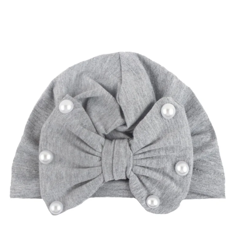 Gray B Новое модное платье с цветочным узором шапочка для новорожденного, для малыша с эластичной резинкой детская чалма Шапки, для девочек 10 лет, Цвета Хлопок Младенческая шапочка Кепки 1 предмет - Цвет: Gray B