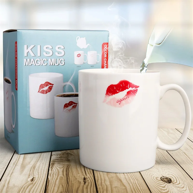 ZOOOBE креативная меняющая цвет кружка Kiss me снова сохраняющая тепло Керамика Посуда для напитков чай молоко кофе чашка-кружка подарок любителю