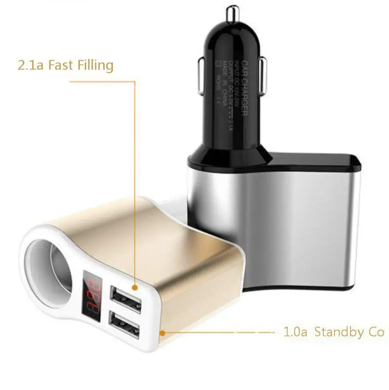 2 USB Output Car Charger 3.1A Max(Real) Fast Charge For Iphone 8 8plus Samsung S9 Xiaomi Mobile Phones Tablets | Электроника