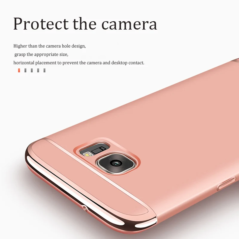 Metal 3 in 1 Phone Case For Samsung Galaxy A3 A5 A7 2016 2017 J1 J3 J5 J7 S3 S4 S5 S6 S7 edge S8 Plus Full Plastic Cover | Мобильные