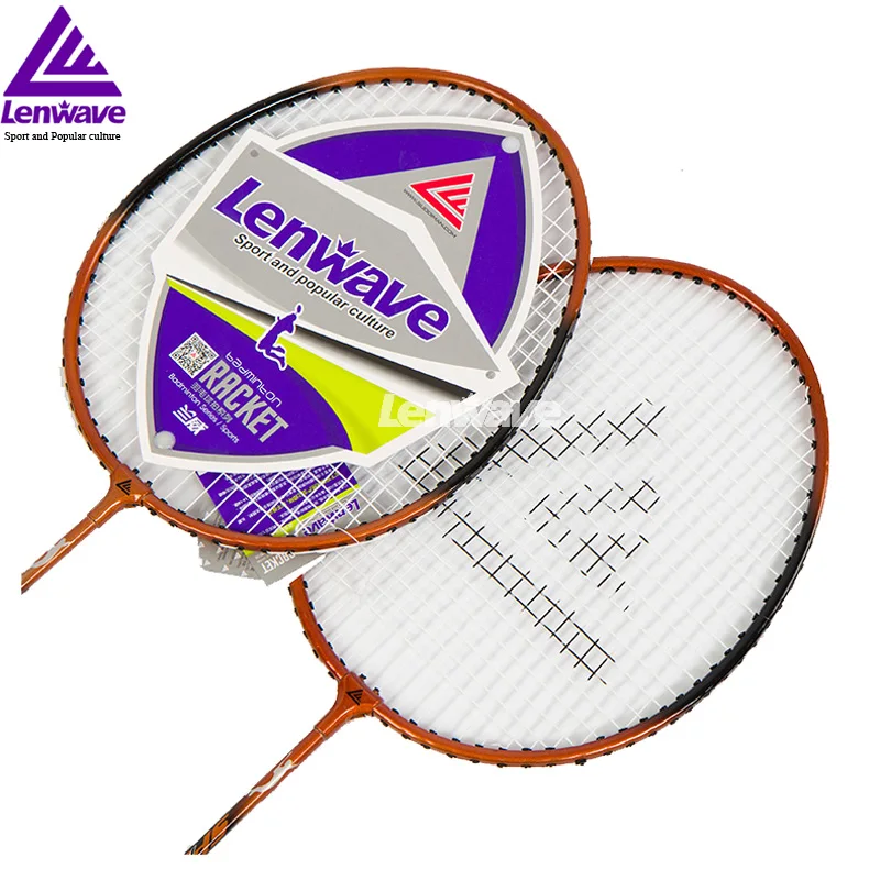 1 пара Быстрая доставка Ракетки для бадминтона Lenwave Брендовые спортивные Training