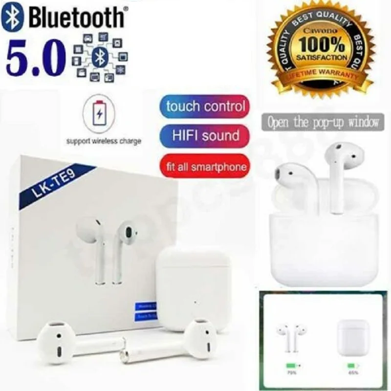TWS Bluetooth наушники Air XY беспроводные PK w1 чип LK TE9 LK-TE9 1:1 Размер i10 i12 i13 для iPhone 7 8 Plus x xr xs