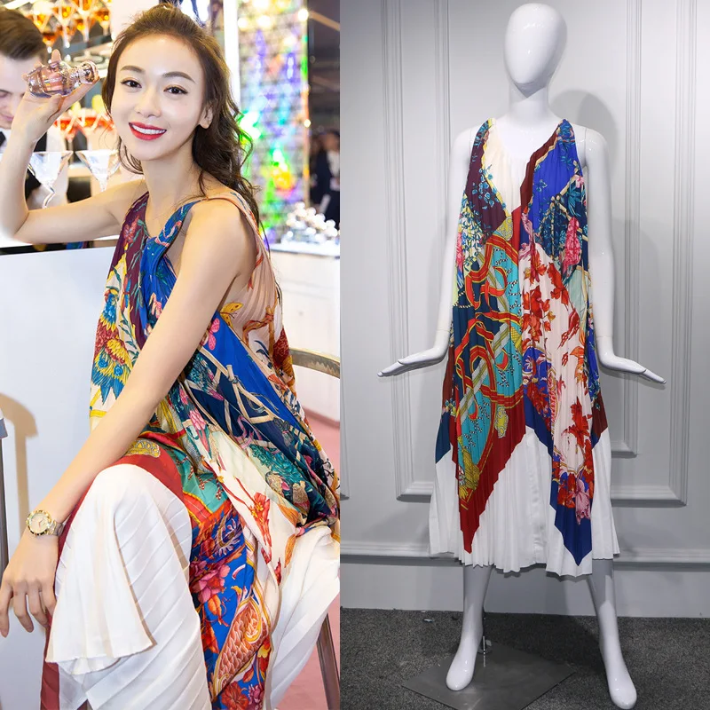 Праздничное платье с цветочным принтом для женщин 2019 летнее модное v образным