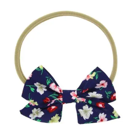 1 шт. нейлоновая повязка на голову с бантом и цветочным принтом | Детская одежда