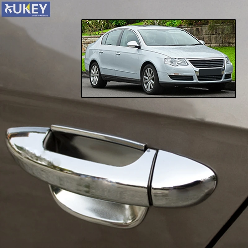 Аксессуары для 2IN1 подходит для VW PASSAT B6 3C CC 2006 2008 2009 2010 B7 2011 2013 хромированные дверные ручки крышки+ Чаша отделка