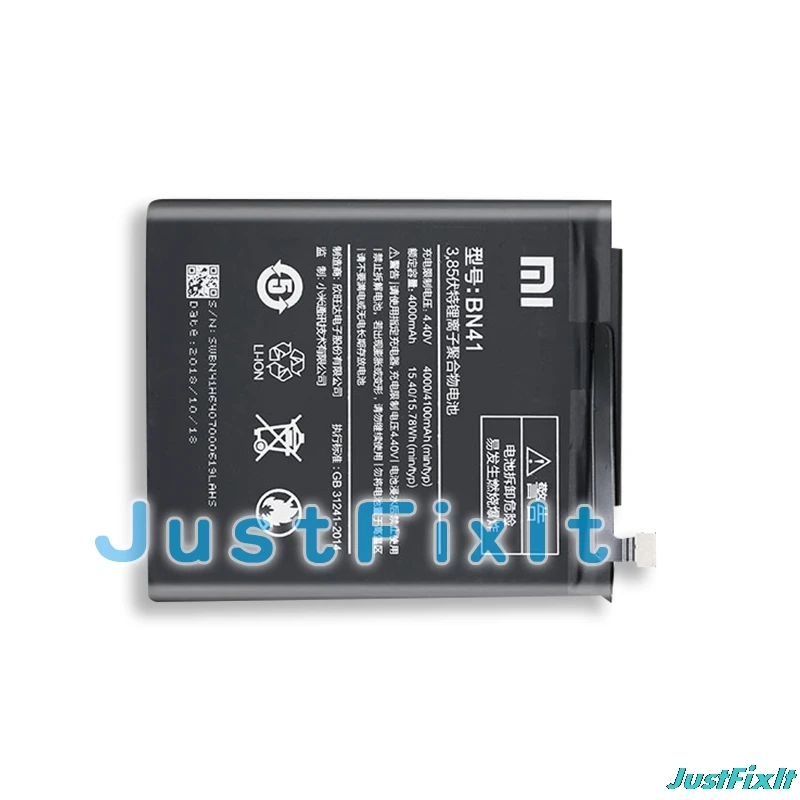 BN41 Xiao Mi Phone Battery For Xiaomi Redmi Hongmi Note 4 / 4X MTK Helio X20 4000mAh Original Replacement + Tool | Мобильные