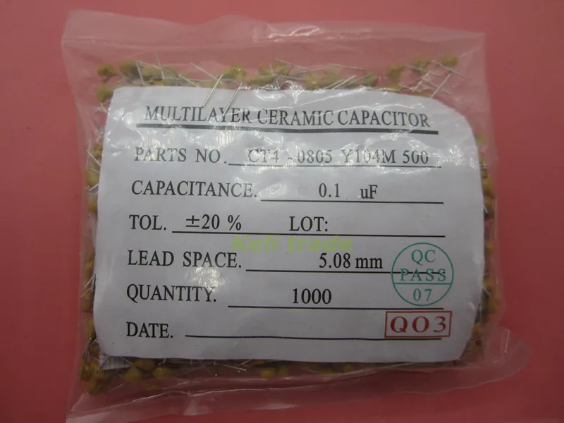Керамические конденсаторы D 500 шт./лот 104 M 0 1 мкФ 100NF 50V Lead space 5 08 мм|lot lot|capacitor 50vcapacitor