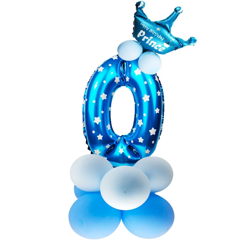 Number Balloon 0 Шар Цифра количество шар День Рождения украшения Дети шар 1-й воздушный шар на день рождения номер надувные цифры деко день рождения - Цвет: Number Balloon 0