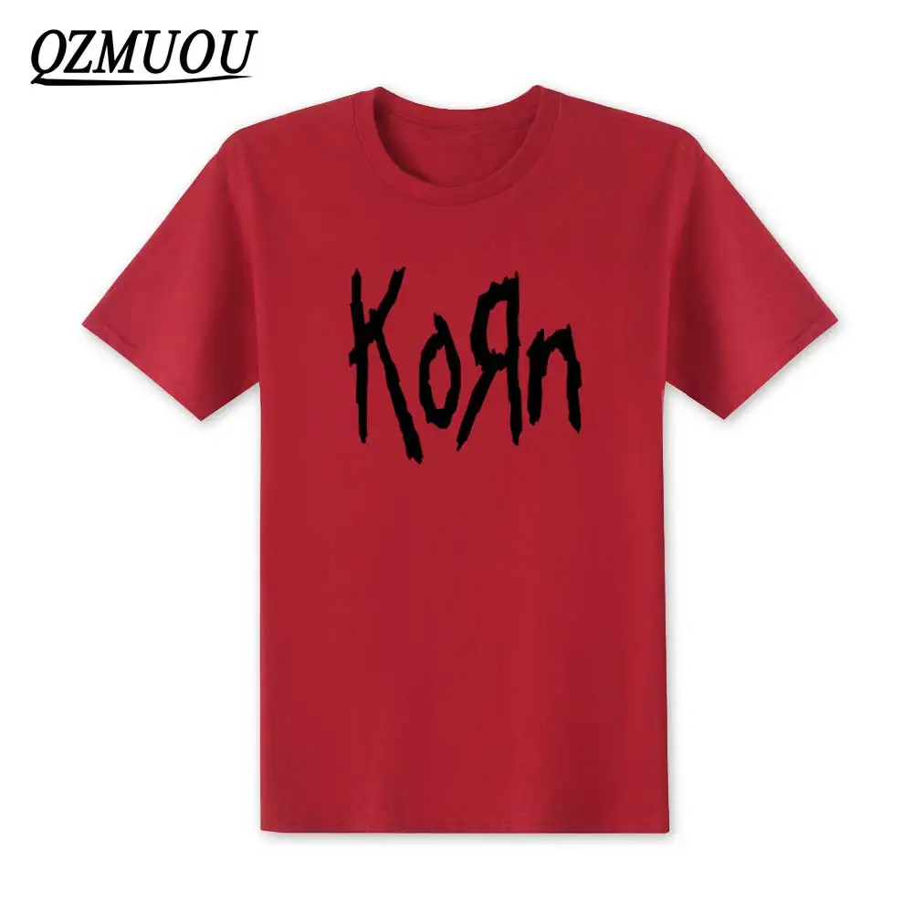 Новая мода, футболка с логотипом Korn Metal Rock band, мужские футболки в стиле хип-хоп, хлопковая Футболка с круглым вырезом и коротким рукавом, XS-XXL - Цвет: Red2